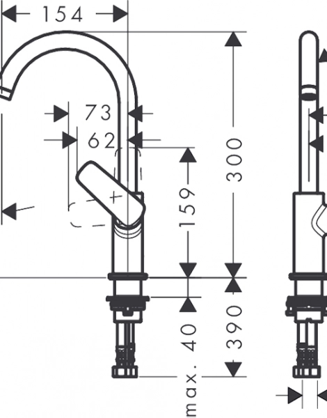 Смеситель для раковины Hansgrohe Logis 71131000