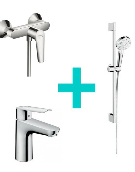 Набор Hansgrohe Logis E 100 3 в 1, хром (CS00053217)