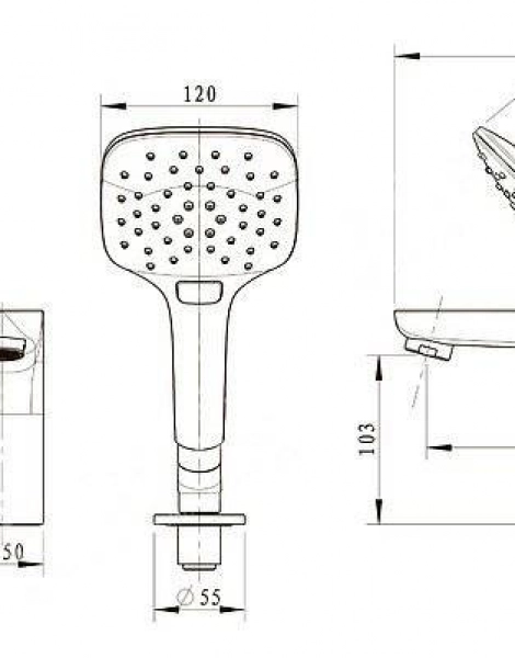 Смеситель на борт ванны Bravat Iguassu Хром (F5173218CP-1-RUS)