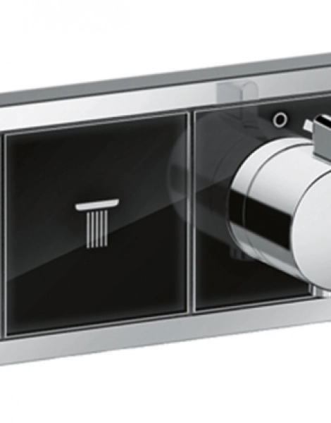 Hansgrohe 15355600 RainSelect Термостат, скрытого монтажа, для 2 потребителей, черный/хром