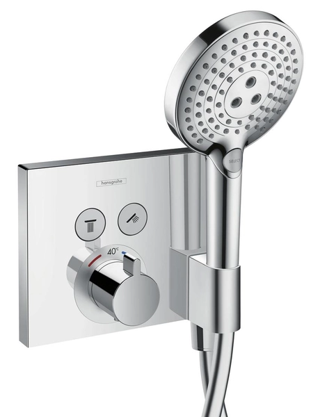 Смеситель для душа Hansgrohe ShowerSelect, с термостатом, с держателем, хром (15765000)