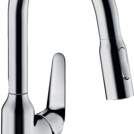 Export Group – Смеситель для кухонной мойки Hansgrohe Focus M42 180, с вытяжным душем 2jet, однорычажный, хром (71801000)