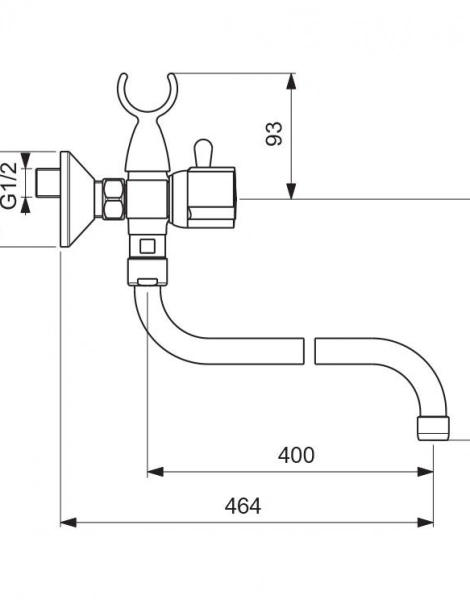 Смеситель для ванны Vidima Eco, с душевой лейкой, хром (BA164AA)