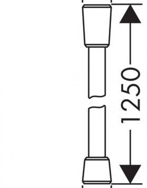 Душевой шланг Hansgrohe Metaflex 1,25 м, 1/2, хром (28262000)