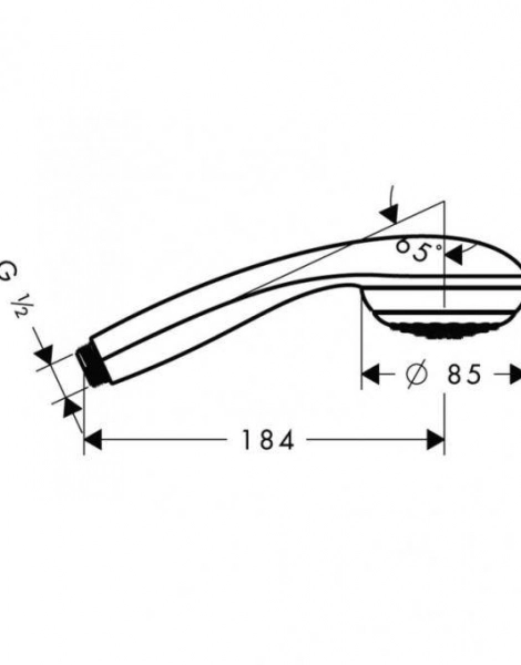 Ручной душ Hansgrohe Crometta 85 1jet, ½’ (28585000)