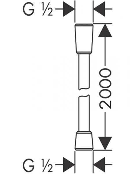 Душевой шланг Hansgrohe Comfortflex 2.0 m, 1/2, хром (28169000)