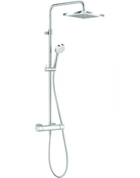 Душевая система KLUDI LOGO DUAL SHOWER SYSTEM с термостатом, хром (6809805-00)