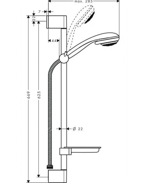 Душевой набор Hansgrohe Crometta 85 Vario (27764000)