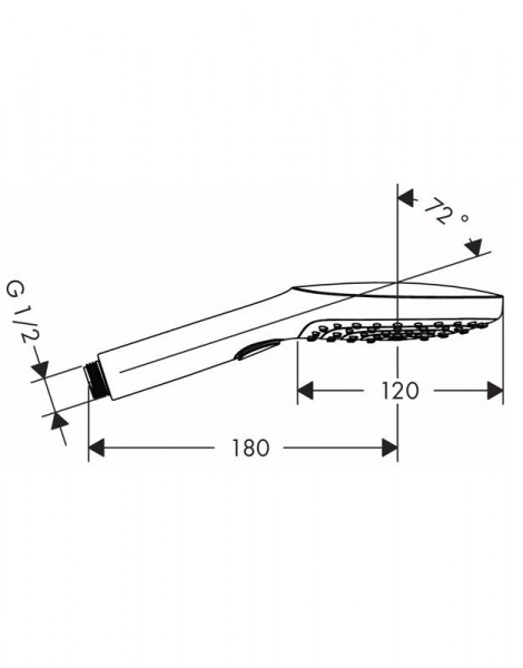 Ручной душ Hansgrohe Raindance Select E 120 3jet, черный матовый (26520670)