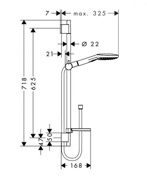 Душевой набор Hansgrohe Raindance Select E 120 / Unica'S Puro Set 0,65 m (26620000)