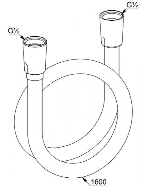 Душевой шланг KLUDI SUPARAFLEX WHITE 1600 мм, белый/хром (6107291-00)