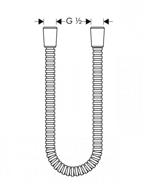 Душевой шланг Hansgrohe Sensoflex 125 см, 1/2, хром (28132000)