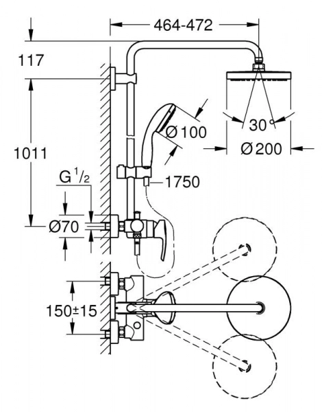 Душевая колонна Grohe Tempesta Cosmopolitan (26244001)