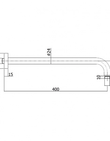 Кронштейн для верхнего душа Paffoni Lusso 400 мм Хром (ZSOF034CR)