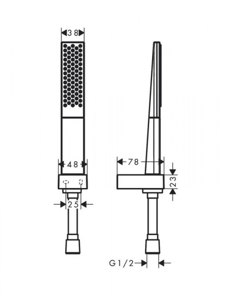 Душевой набор с держателем Hansgrohe Rainfinity 100 1jet, со шлангом 125 см, хром (26857000)