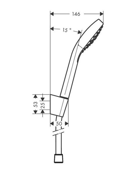 Душевой набор Hansgrohe Croma Select S 1 jet, 125см (26420400)