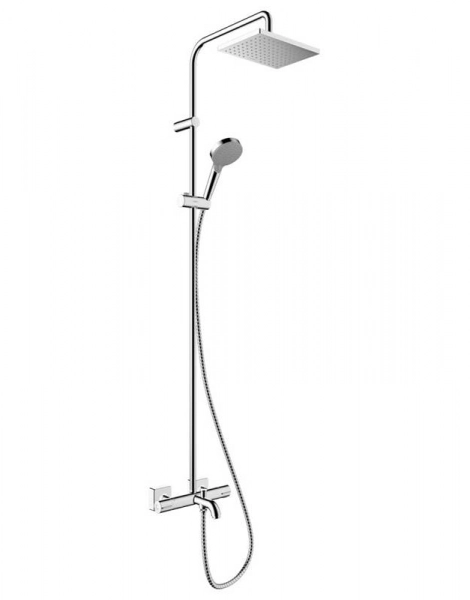 Душевая колонна Hansgrohe Vernis Shape с термостатом для ванны, хром 26284000