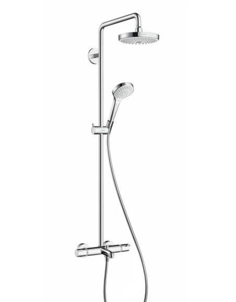 Душевая система Hansgrohe Croma Select S, с термостатом, белый хром (27351400)