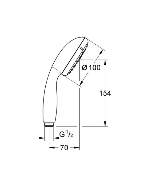 Ручной душ Grohe Tempesta 100 Хром (26161001)