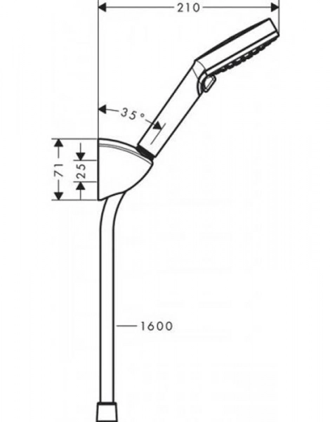 ДУШЕВОЙ НАБОР HANSGROHE VERNIS BLEND С ДУШЕВЫМ ШЛАНГОМ 160 СМ 26273000