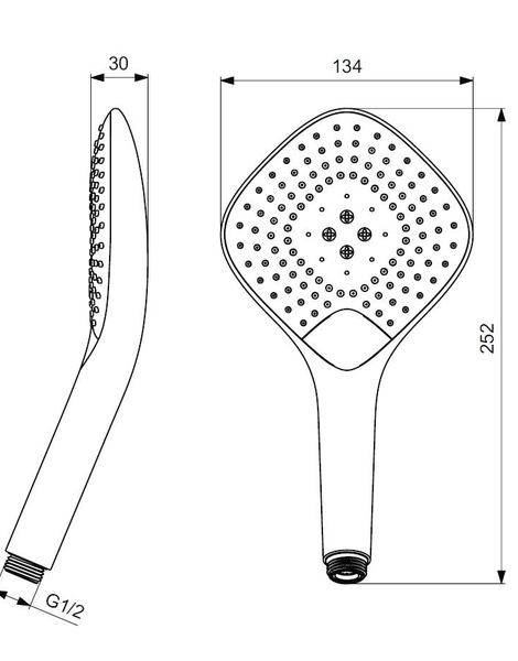 Лейка душевая Ideal Standart IDEALRAIN EVO JET DIAMOND XL3 (B1760AA)