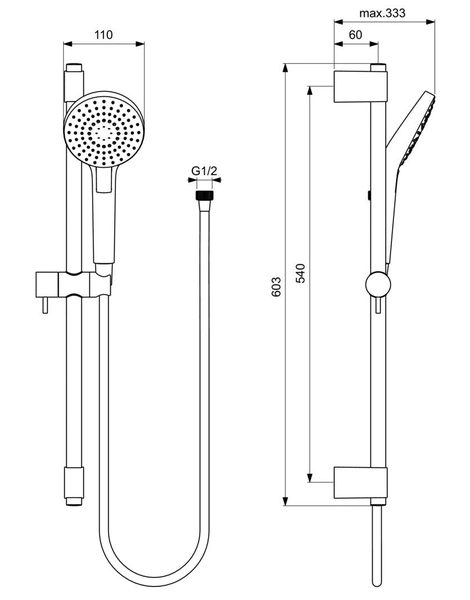 Душевой набор Ideal Standart IDEALRAIN EVO ROUND L3 (B2233AA)