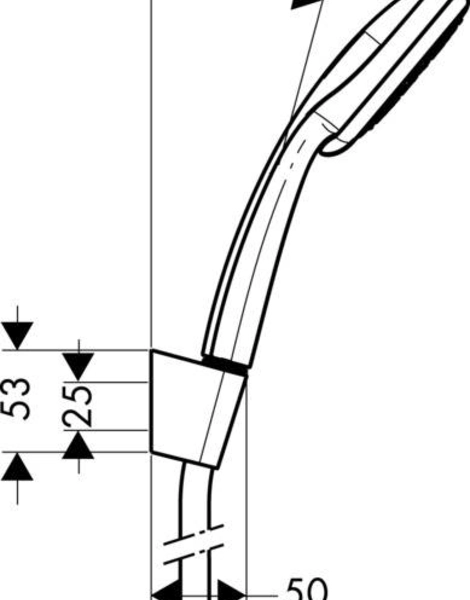 Душевой набор Hansgrohe Croma 100 Multi/Porter'S 1,25 м, 1/2 (27593000)