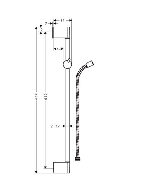 Душевая штанга Hansgrohe Crometta 85 Unica (27615000)