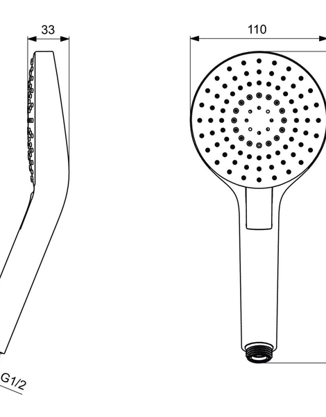 Лейка душевая Ideal Standart IDEALRAIN EVO ROUND L3 (B2231AA)