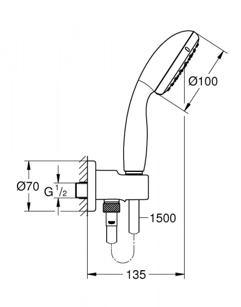 Душевой набор Grohe Tempesta Хром (26406001)