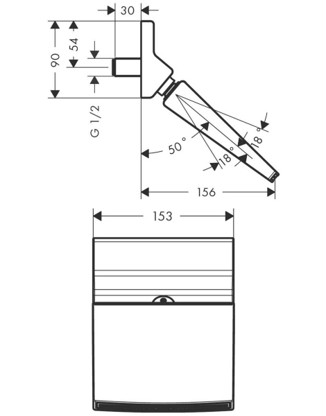 Верхний душ Hansgrohe Raindance, хром (26443000)