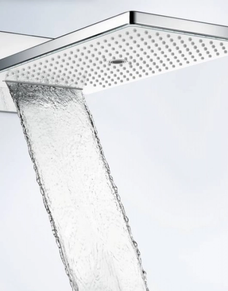 Верхний душ Hansgrohe Rainmarket Select 580 3jet, квадратный, черный хром (24001600)