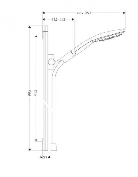 Душевой набор Hansgrohe Raindance Select 150/Raindance Unica'S 0,90 м (26626400)