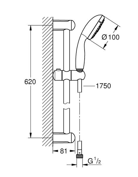 Душевой набор Grohe Tempesta New Хром (27795001)