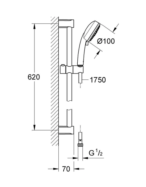 Душевой набор Grohe Tempesta Cosmopolitan Хром (27579002)