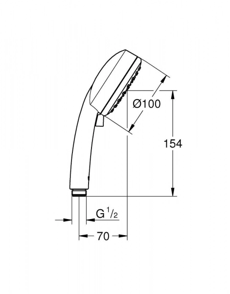 Ручной душ Grohe Tempesta Cosmopolitan Хром (27571002)