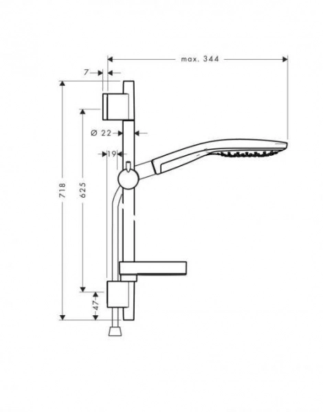 Душевой набор Hansgrohe Raindance Select 150 / Unica'S Puro 0,65 m (27802000)