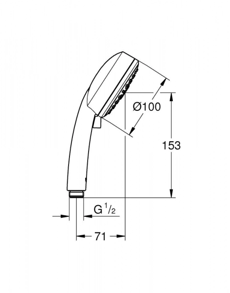 Ручной душ Grohe Tempesta Cosmopolitan 100 Хром (27574002)