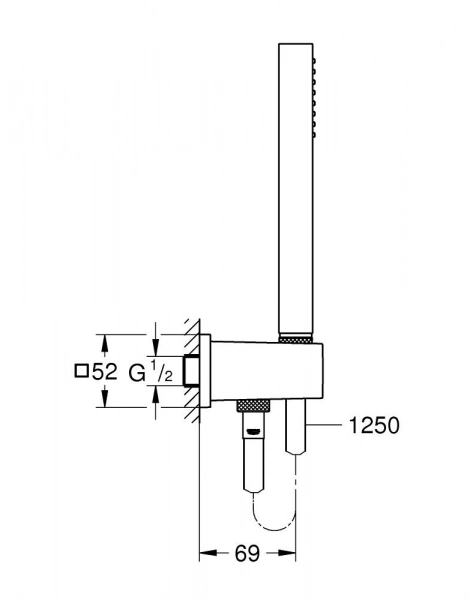 Душевой набор Grohe Cube Stick Хром (26405000)