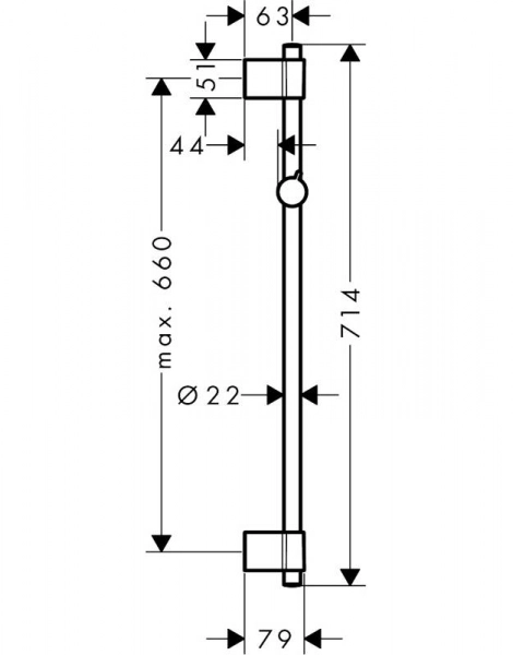 Душевая штанга Hansgrohe Unica Varia 72 см (27355000)