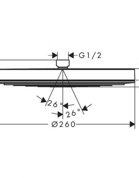 Верхний душ Hansgrohe Pulsify 260 1jet (24140670)