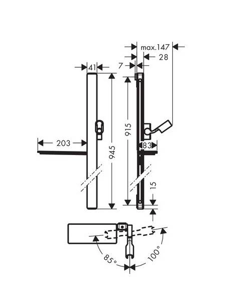 Душевая штанга Hansgrohe Unica 90 см (27640000)