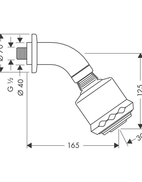 Верхний душ Clubmaster, 3jet с держателем Hansgrohe 27475000