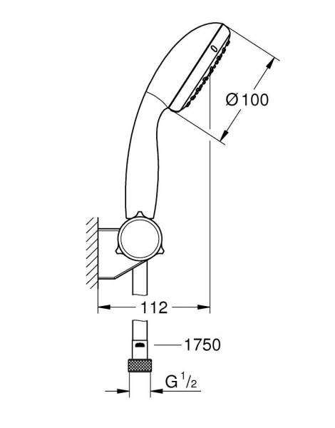 Душевой набор Grohe Tempesta 100 Хром (2760110E)