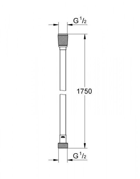 Душевой шланг GROHE Silverflex с защитой от перегибов, 1750 мм, хром (28388000)