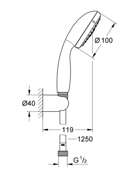 Душевой набор Grohe Tempesta New Хром (27799001)