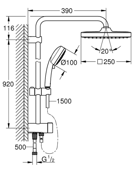 Душевая колонна Grohe Tempesta Cosmopolitan System 250 (26694000)