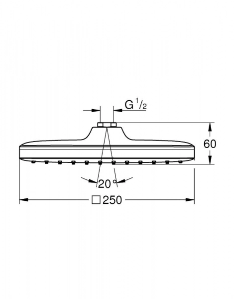 Верхний душ Grohe Tempesta 250 (26681000)