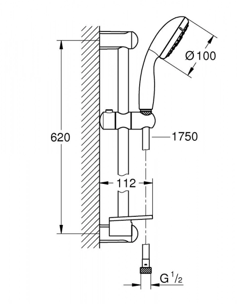 Душевой набор Grohe Tempesta New Хром (28593002)