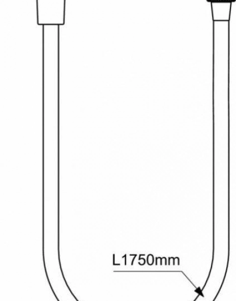 Душевой шланг Ideal Standard Idealflex 1750 мм, черный (A4109XG)